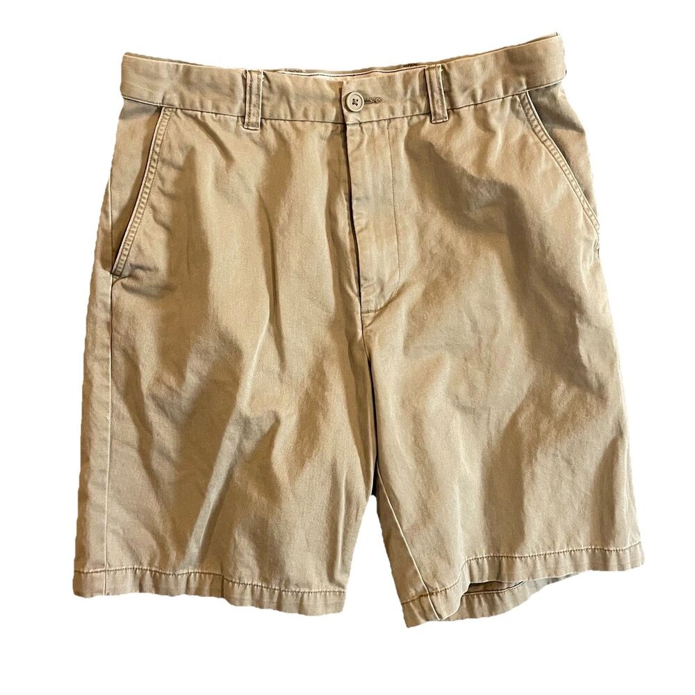 Epic Studio Shorts Size 34 Khaki Flat Front Cotton Bermuda Golf durable workwear
